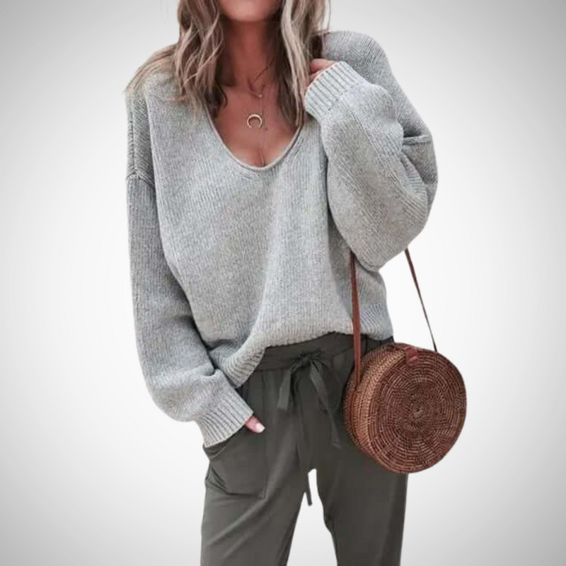 Jessica Loose Knit V-Neck Jumper