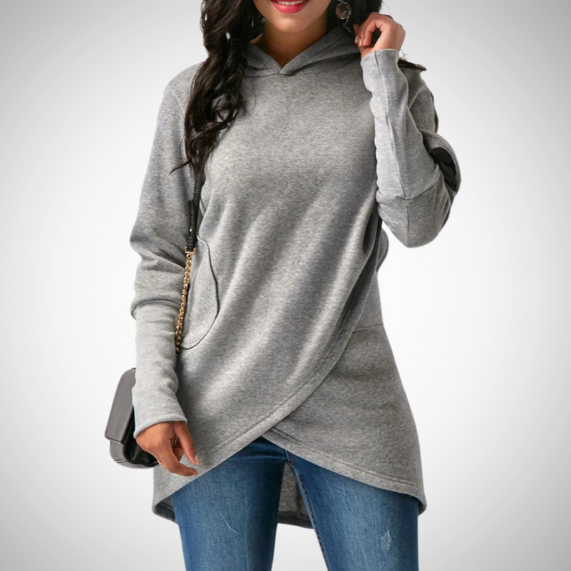 Lila Asymmetrical Hem Hoodie