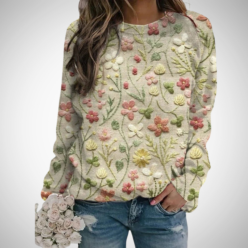 Bianca Embroidered Floral Sweater