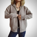 Monica Zippered Cardigan Sweater