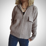 Monica Zippered Cardigan Sweater