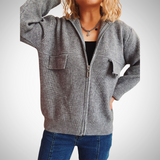 Monica Zippered Cardigan Sweater