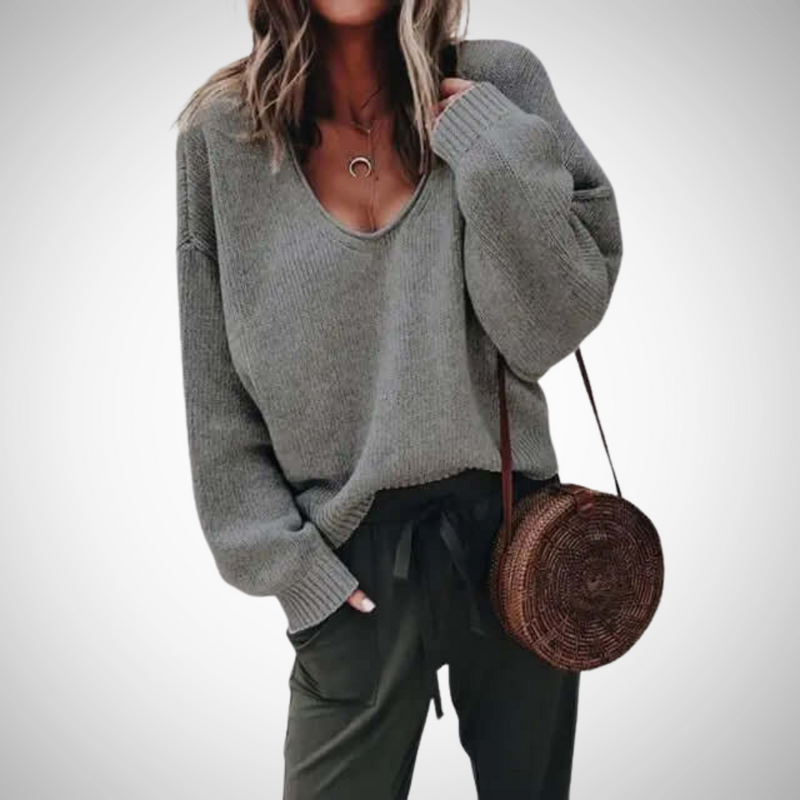 Jessica Loose Knit V-Neck Jumper