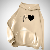 Lyza Heart Print Hoodie