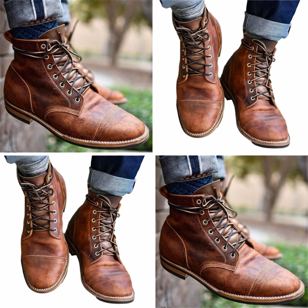 Elliot® | Lace-up Faux Leather Boots