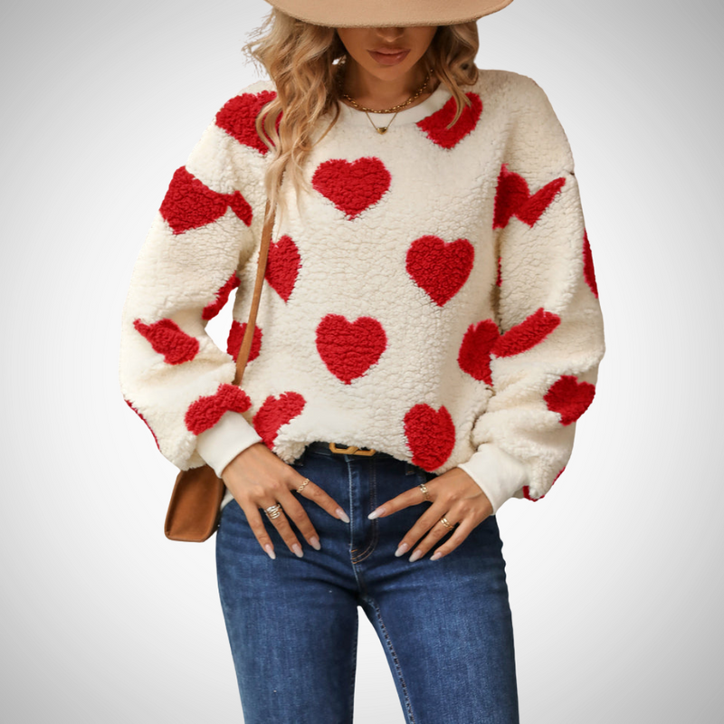 Ruby Heart Sweater for Women