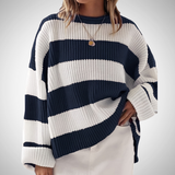 Poppy Striped Crew Neck Pullover